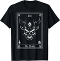 Vintage Tarot Card Death Satanic Occult Satan Unholy Horror T-Shirt