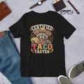 Certified Taco Taster Funny Tacos Lover Fiesta Mexican Food t-shirt
