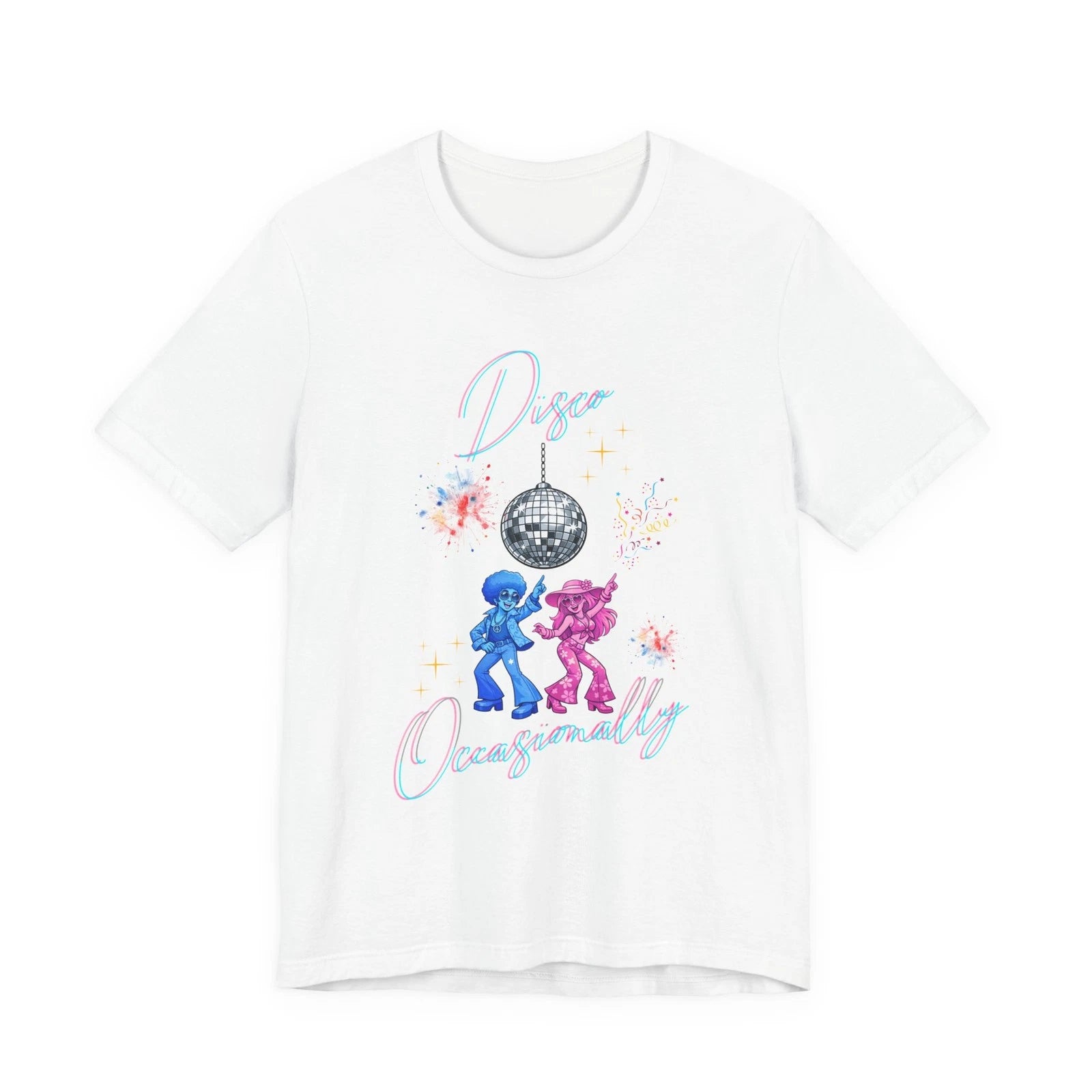 Disco Occasionally T-Shirt | Dancing Couple, Disco Ball Retro Tee