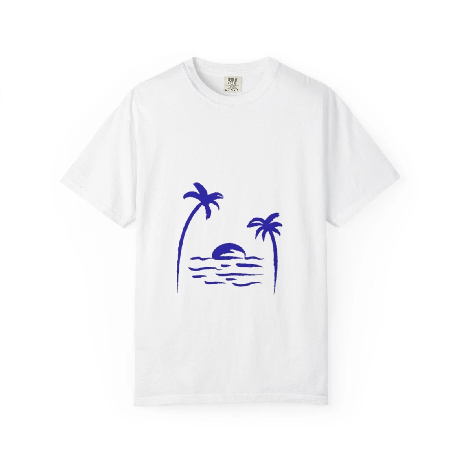 T-Shirt with Sunset Palm Design, Casual Beachwear, Summer Vibes, Vacation [...]