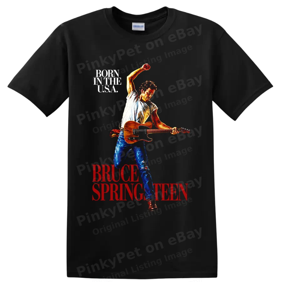 Bruce Springsteen Born USA American Guitar Rock T Shirt Vintage Concert Tee
