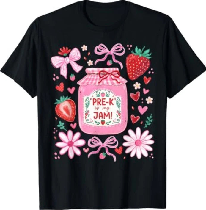 Pre-K is My Jam Strawberry Preschool Teacher Back to School T-Shirt