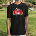Stella Fella T-Shirt Funny Printed Drink Beer Party Gift Short Sleeve Mens T Top