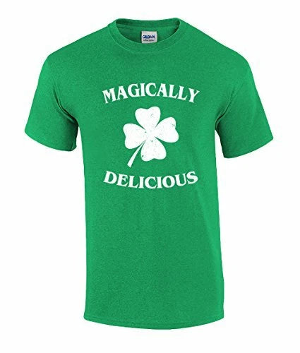 Funny St Patricks Day Magically Delicious Graphic Holiday Tee Shirt Irish Green