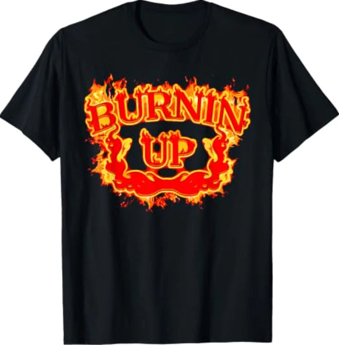Burnin Up Vintage Flames T-Shirt