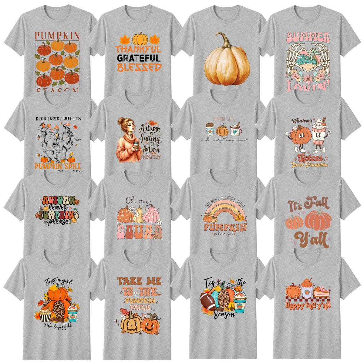 Retro Halloween T-Shirt Pumpkin Spice Latte Halloween Gift