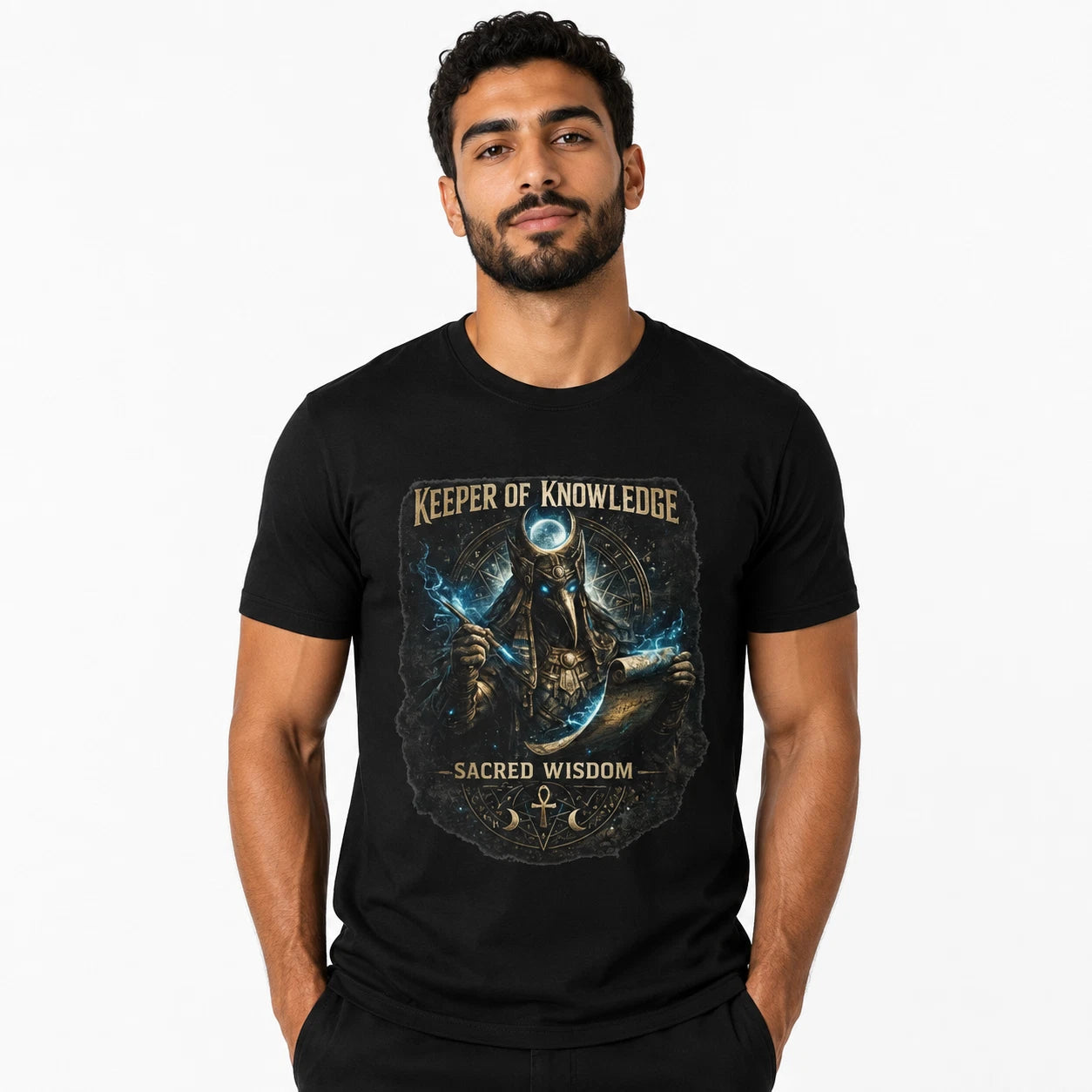 Thoth Keeper Of Knowledge T Shirt Sacred Wisdom Egyptian Graphic Tee