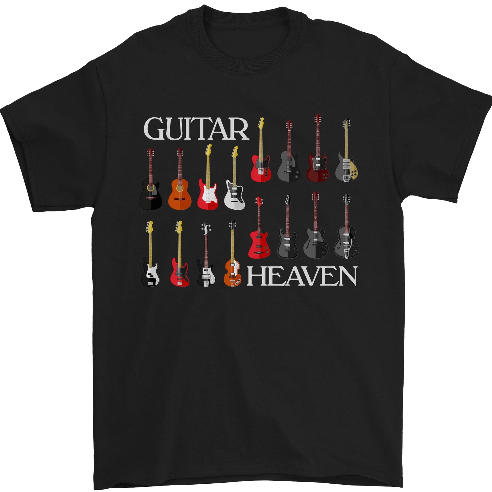 Guitar Heaven Collection Guitarist Acoustic Mens T-Shirt 100% Cotton