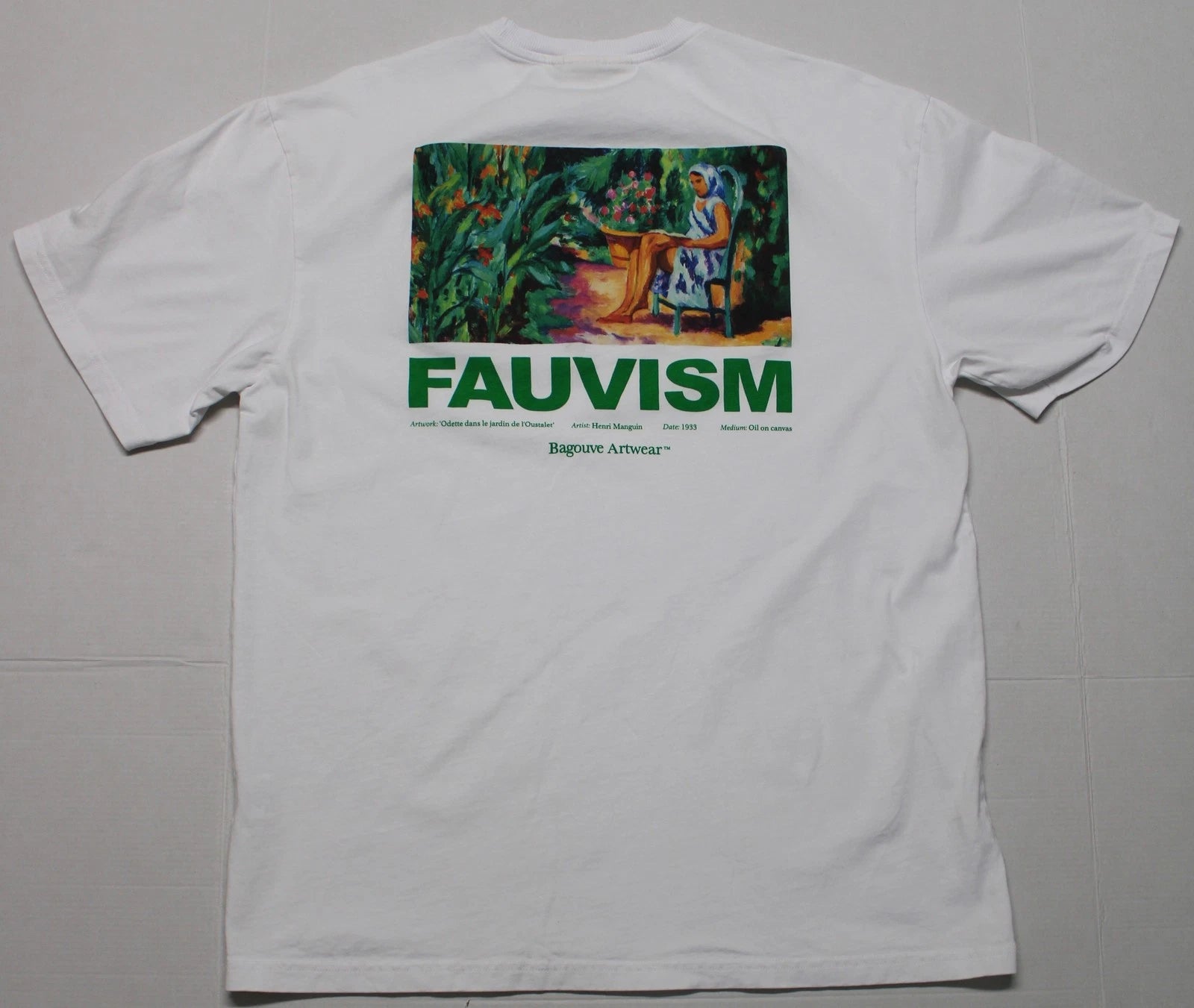 Bagouve Artwear Fauvism Art Print T-Shirt White Henri Manguin Mens L Limited
