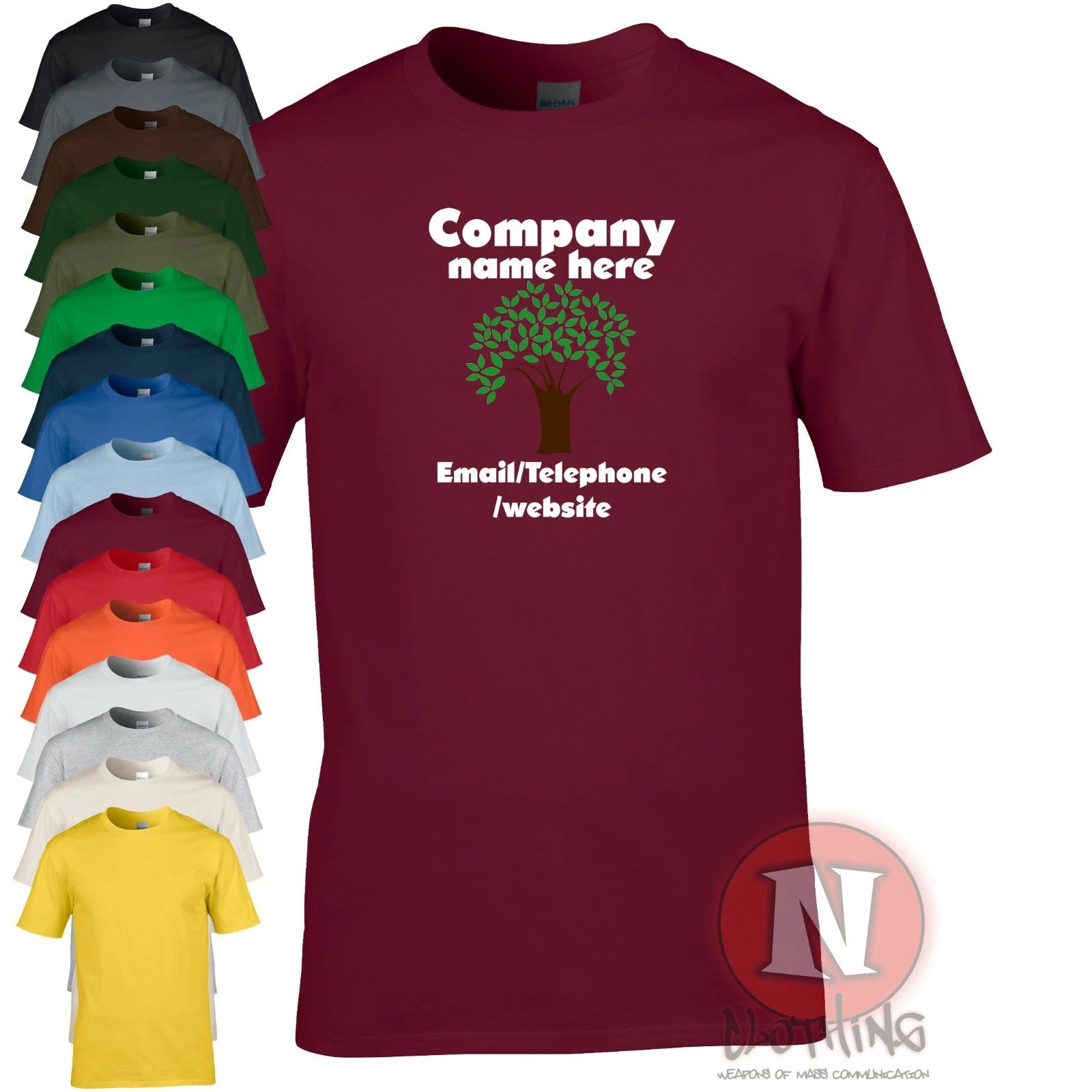 Arborist Tree surgeon custom t-shirt personalise gardening work wear customize