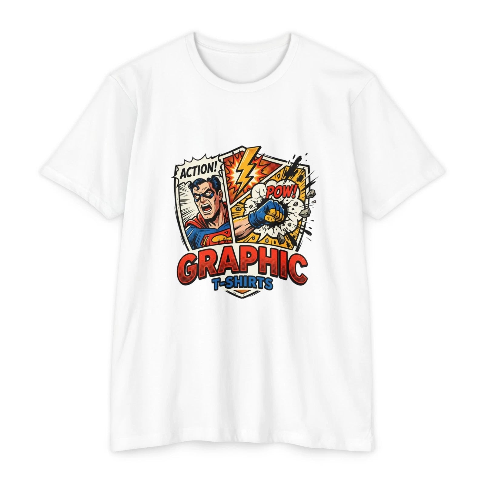 Comic Book Action Pop Art T-Shirt | Graphic Tee, POW Splash