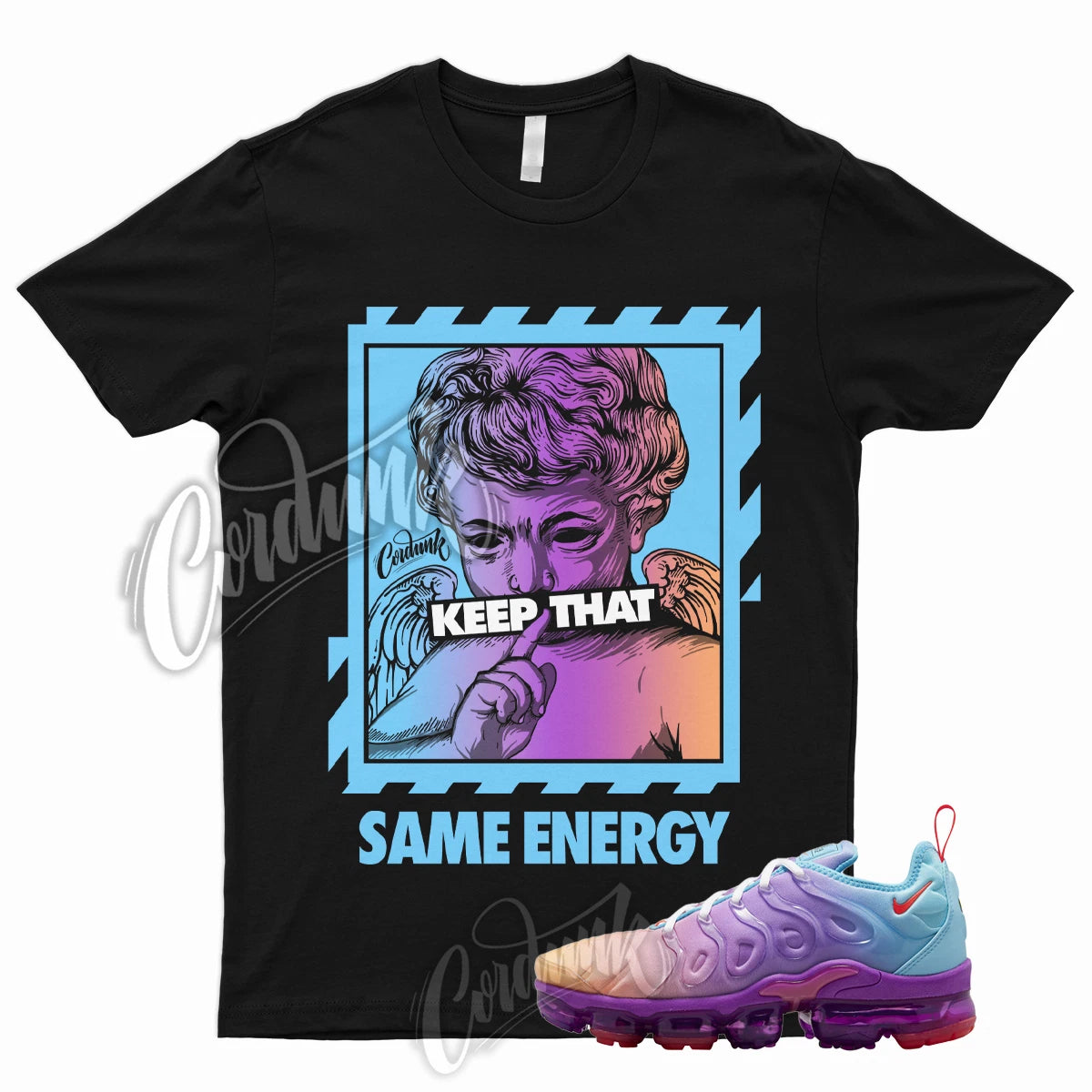 ENERGY Shirt for Air VaporMax Plus Multi Gradient Multicolor Peach Purple Blue 1