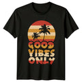 Good Vibes Only T-Shirt Retro Sunset Beach Lifestyle Holiday Gift