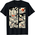 Japanese Record Store City Pop Comic Ukiyo-e Vinyl Music Art T-Shirt