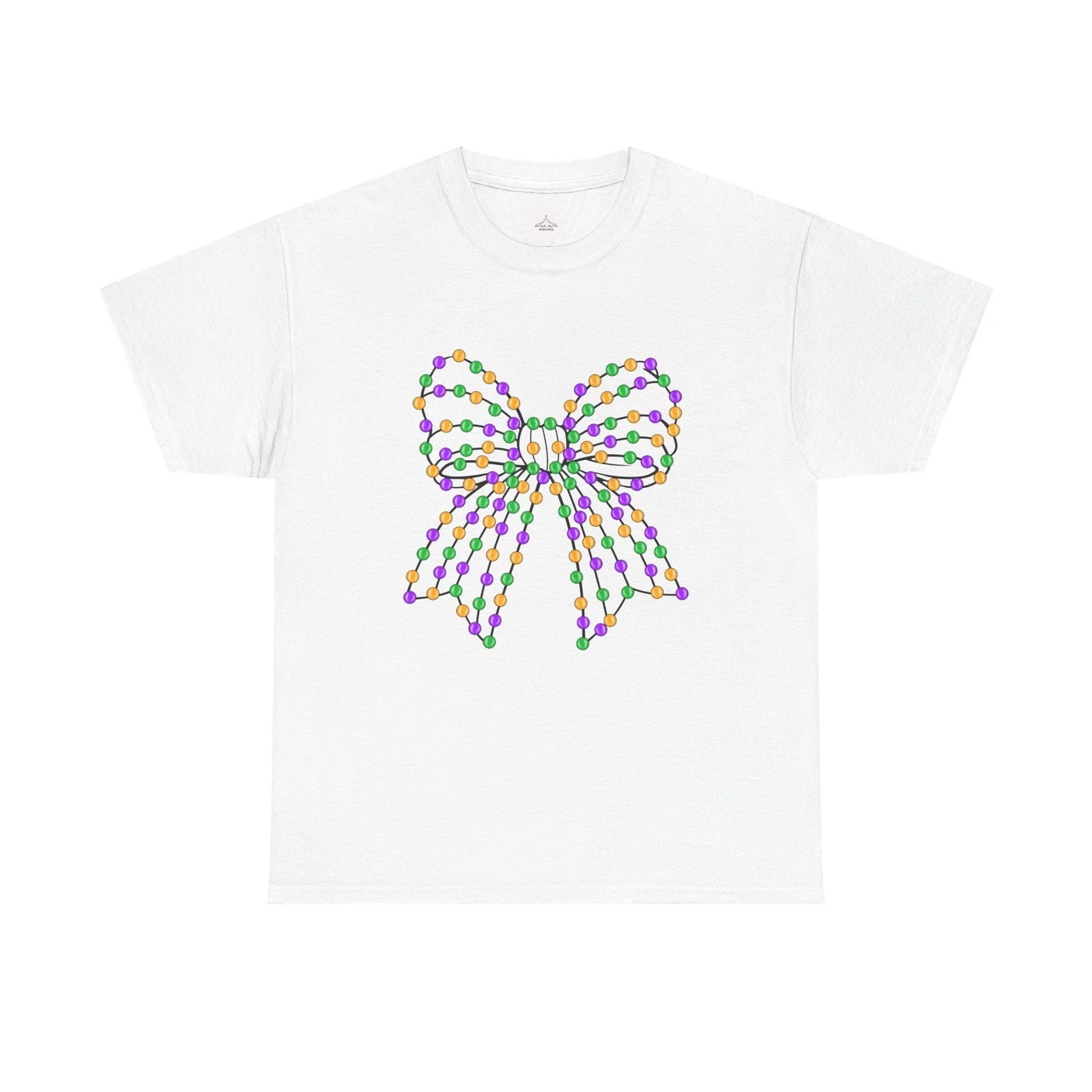 Mardi Gras Bow Tee, Unisex Celebration T-Shirt, Festive Cotton Shirt, Colorful