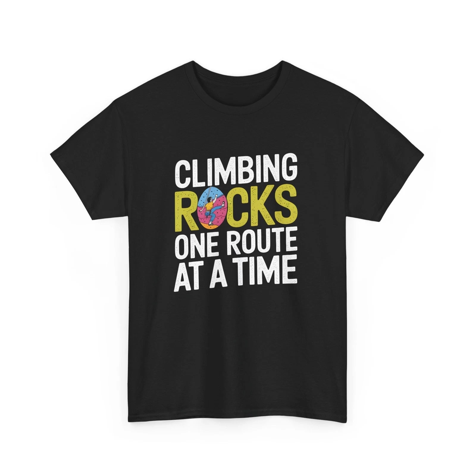 Climbing Rocks One Route at a Time Graphic T-Shirt for Outdoor Lovers