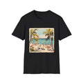 Tropical Beach Vibe Unisex Softstyle T-Shirt, Summer Shirt, Vacation Apparel,