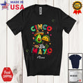 Custom Name Cinco De Mayo; Humorous Mexican Sombrero Avocado Taco Family Shirt