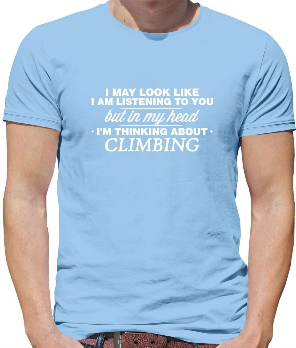 My Head I'm Climbing - Mens T-Shirt - Rock Mountain Climber Bouldering
