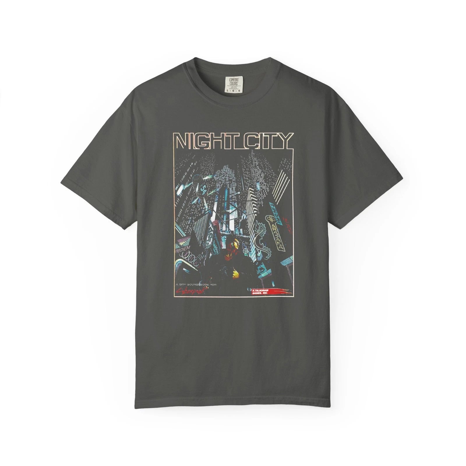 Night City Retro Cyberpunk graphic tee | Vintage Futuristic Cityscape T-Shirt