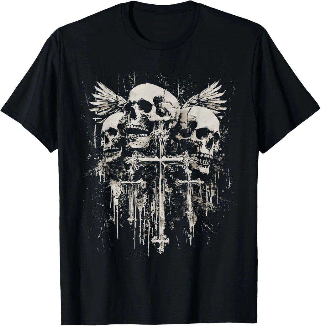 Skull Cross Y2K Goth Alt Grunge Gothic Emo Aesthetic T-Shirt unisex T-Shirt