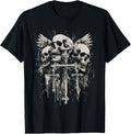 Skull Cross Y2K Goth Alt Grunge Gothic Emo Aesthetic T-Shirt unisex T-Shirt