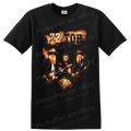ZZ Top Rock Band T Shirt w/ Guitar Drum Vintage Concert Music Fan Art Tee