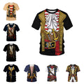 Fake Set Pirate Pattern 3D Print Women Men Short Sleeve T-shirt Casual Tee Tops