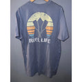 Reel Life Mens XL Blue Graphic T-Shirt Short Sleeve Fishing Oar Sunset Tee
