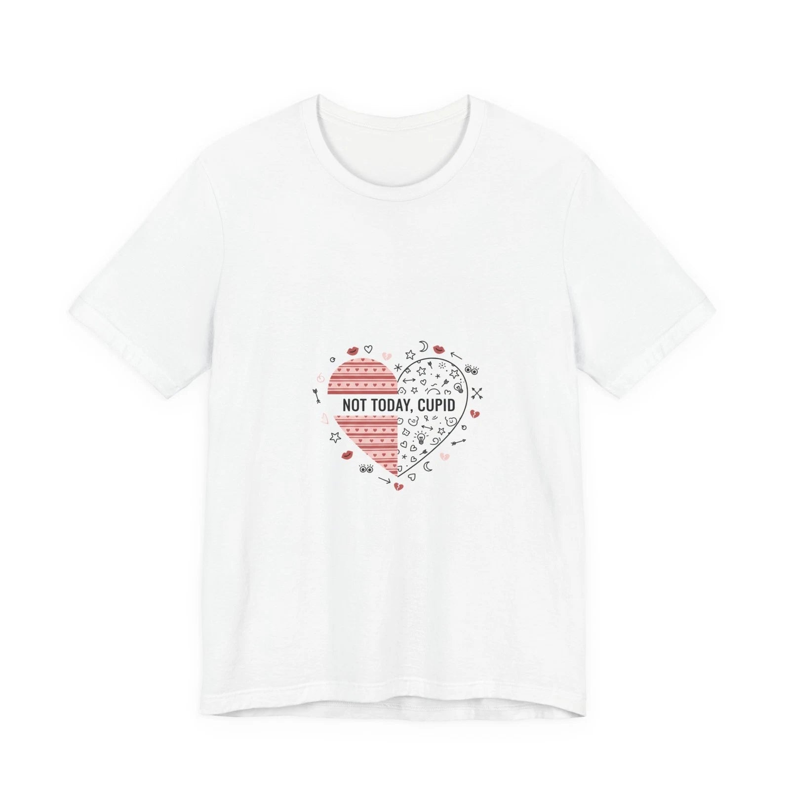 Not Today Cupid heart tee | Anti‑Valentine, edgy heart shirt