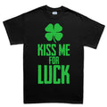 Kiss Me Irish Luck - St Patrick's Day Shirt Men - Lucky Saint Paddy Clover Shirt