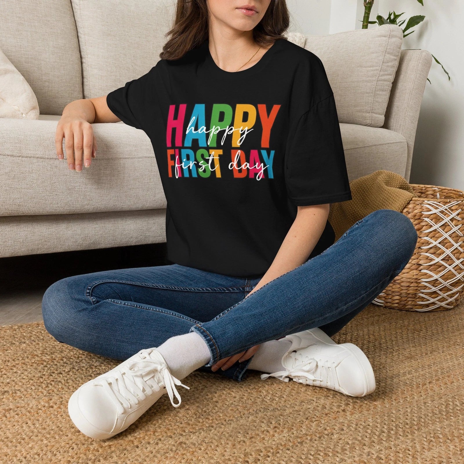 Happy First Day of School Teacher T Shirt Back to School Graphic Tee