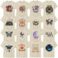 Boho Moon Phases Butterfly And Bee Adult T-Shirt Mystical Birthday Gift