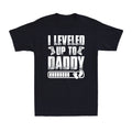 I Leveled Up To Daddy Funny Gamer Dad New Father Birth Gift Retro Men's T-Shirt