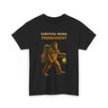 Survival Mode Permanent Bigfoot T-Shirt Cryptid Explorer Lantern Tee
