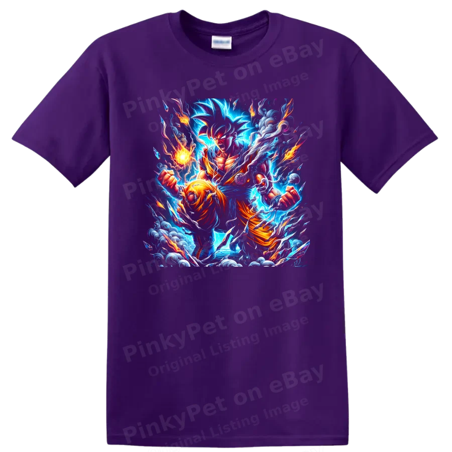 Goku Mastered Ultra Instinct Anime Warrior T Shirt Energy Aura Graphic Tee