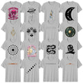 Boho Moon Phases Astrology T-Shirt Moon And Stars Celestial Gift