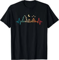 Camping Heartbeat Nature Camper Camp Outdoor Hiking Men Boys T-Shirt
