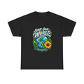 Save Our World Tee | Earth, Sunflower, Eco Conservation Shirt