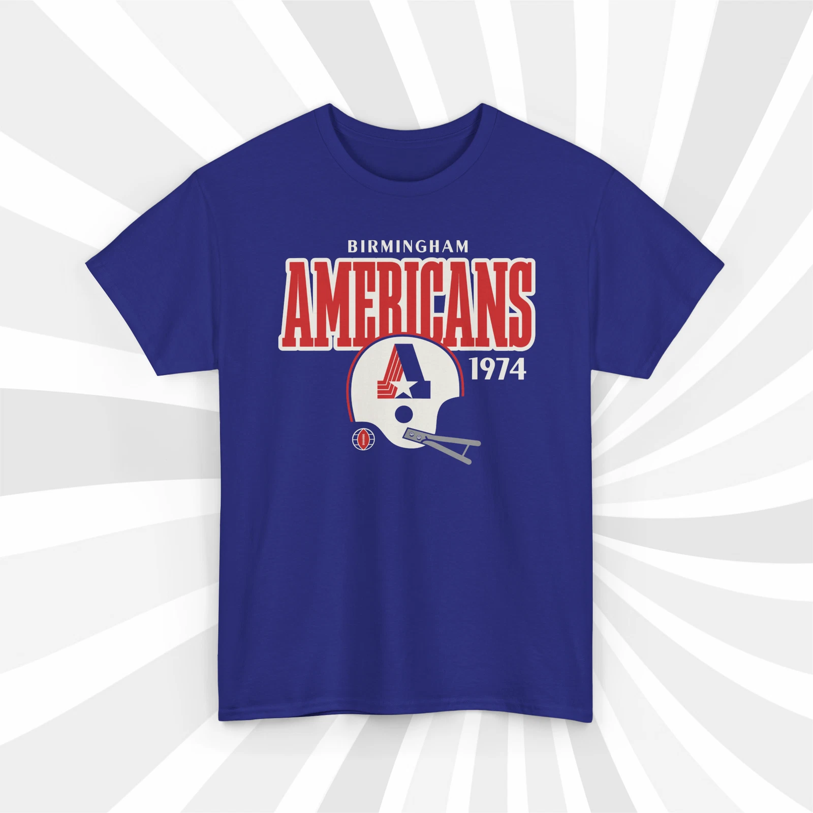 Birmingham Americans 1974 WFL Vintage Football Helmet T-Shirt