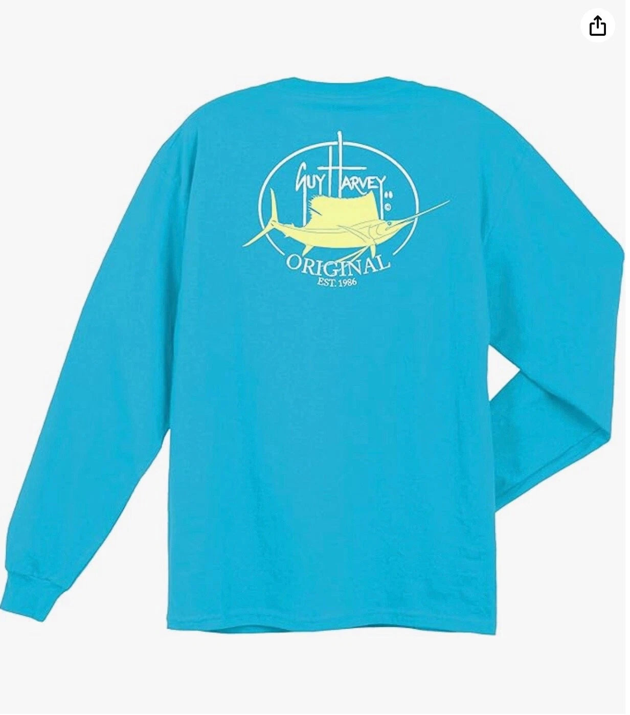 Guy Harvey Original Fin Long Sleeve Adult Shirt..NWT..Small-Medium U Pick