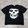 MISFITS VINTAGE 00S SKULL BIG LOGO FADED Y2K PUNK ROCK BAND T-SHIRT MEN’S SZ L