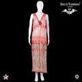 women clothing dress long luxury brand summer flowers sequins animal print pink
