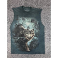 The Mountain Wolf Graphic Cutoff Shirt Mens Medium Green 2011 Tami Alba