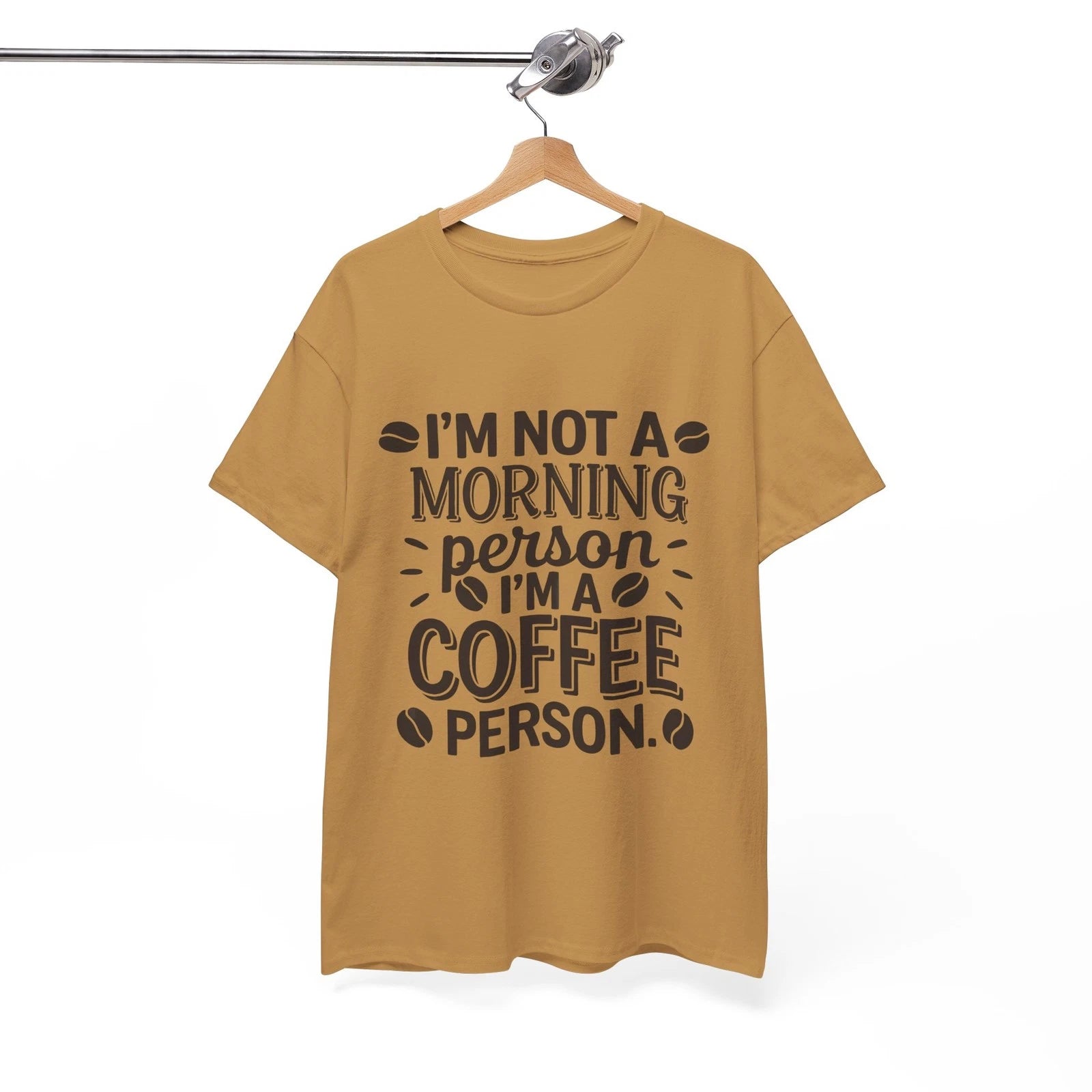 Funny Gift I'm Not a Morning I'm a Coffee Person Unisex Tee T Shirt New NWT