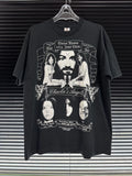 Vintage 90s Charles Manson & Charlie's Angel Black Unisex Shirt S-5XL