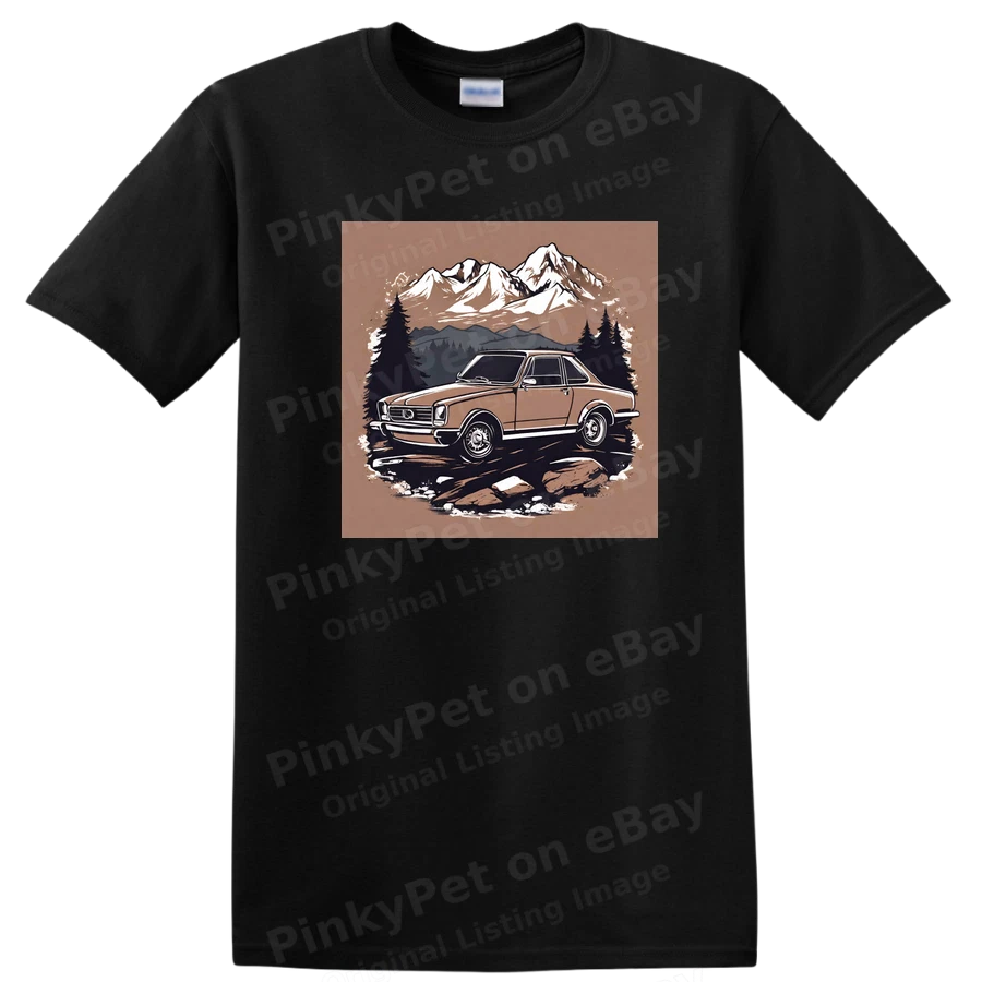 Vintage Car Mountain Adventure T Shirt Off-Road Nature Scene Graphic Tee