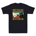 Best Pug Dad Ever Funny Black Pug Dog Lovers Bump Fit Vintage Men's T-Shirt