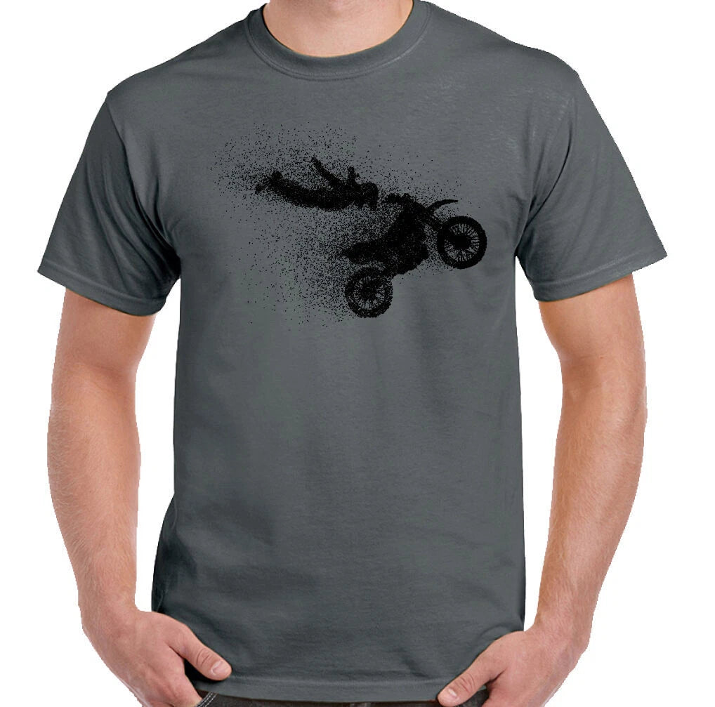 Motocross T-Shirt Abstract Mens MotoX Off Road Biking Bike Motorbike Racing Dirt