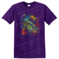 Fish Graphic Art T Shirt Fishing Style Design Colorful Tee Fishing Lover